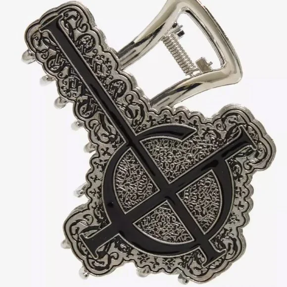 GHOST Band Official Grucifix Figural Claw Hair Clip NEW ON CARD - Picture 2 of 2
